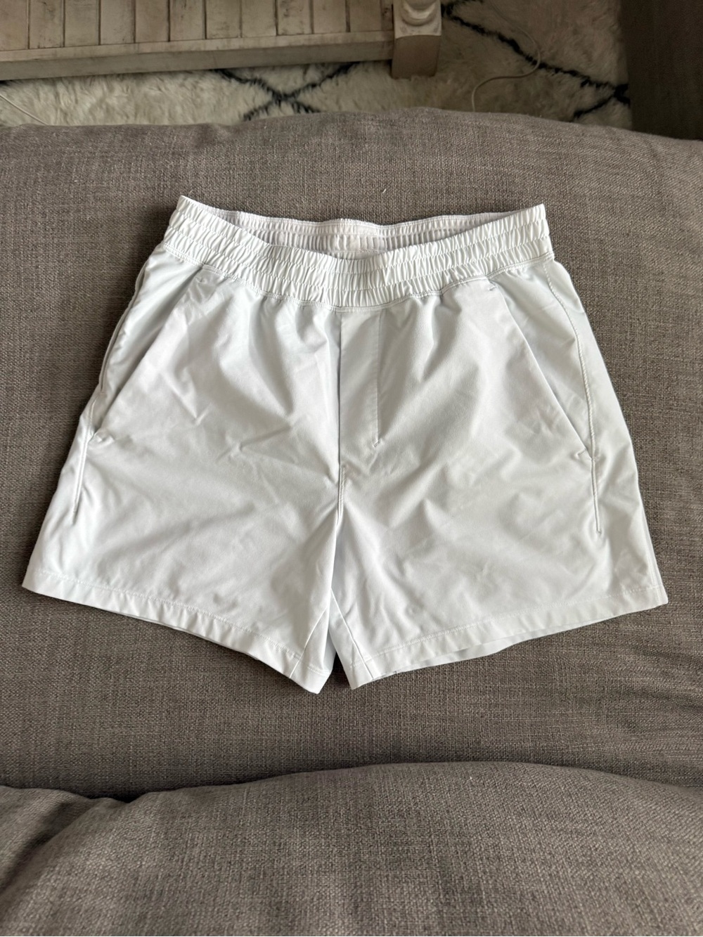 lululemon athletica White Men’s 5” Medium Pacebreaker Short - Linerless